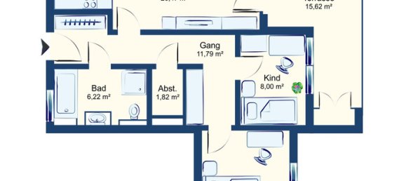 3 rooms Apartment in Lustenau, Austria No. 153645 14
