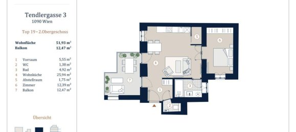 2غرفة شقة في Margareten, Austria رقم 183408 7