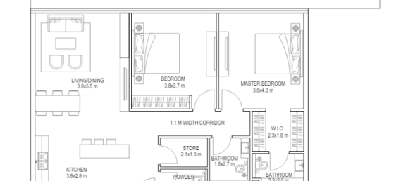 Студия в Dubai Sports City, ОАЭ № 121668 6