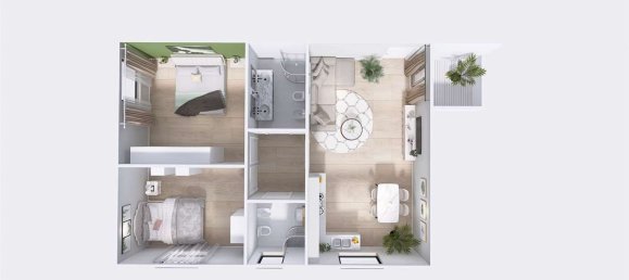 Квартира с 3 комнатами в Кальяри, Италия № 263000 3