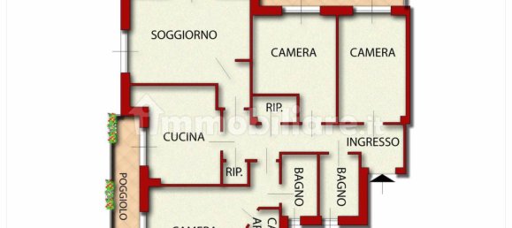 3 غرف نوم شقة في Genoa, Italy رقم 94383 21