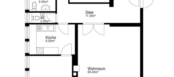 Квартира с 2 спальнями в Вандсбек, Германия № 366935 12