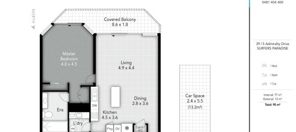 Квартира с 1 спальней в Квинсленд, Австралия № 109 23