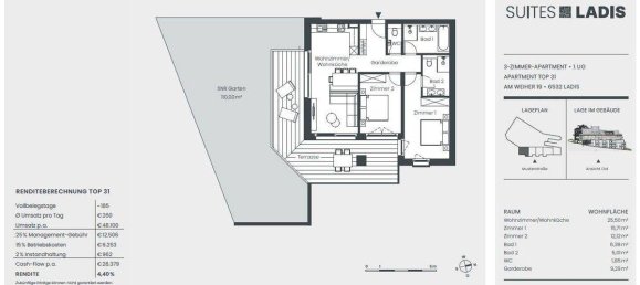 3غرفة شقة في Ladis, Austria رقم 46690 11