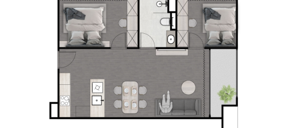 Apartamento com 2 quartos em condomínio em Phuket, Thailand N.º 59311 2