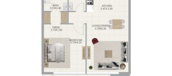 Apartamento de 1 dormitorio en Dubai, UAE No. 121424 7