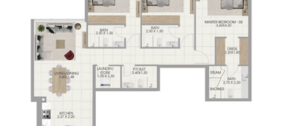 Apartamento de 1 dormitorio en Dubai, UAE No. 121424 9