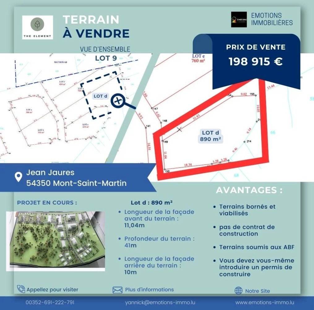 Terreno en Mont-Saint-Martin, France No. 63822