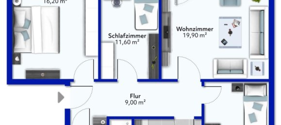 Квартира с 1 спальней в Шварцвальд-Бар, Германия № 80309 9