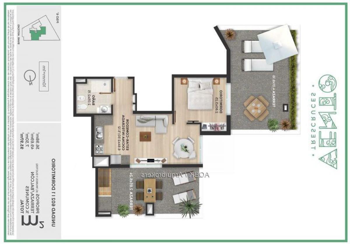 Studio in Montevideo, Uruguay, Nr. 7288