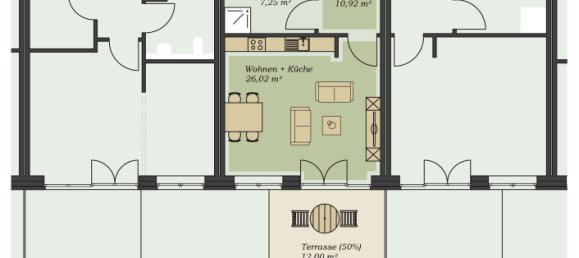 Квартира с 1 спальней в Северная Фрисландия, Германия № 78834 2