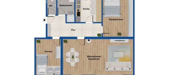 3غرفة شقة في Traunstein, Germany رقم 346643 13