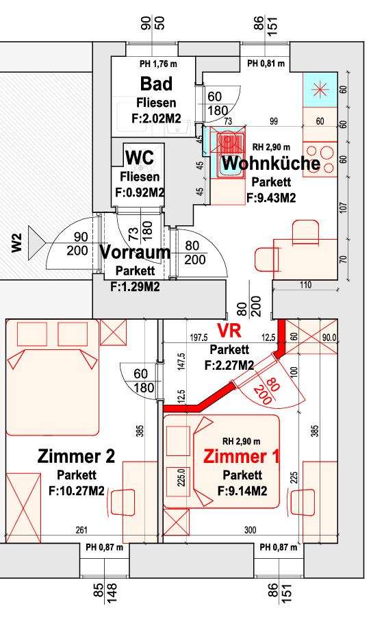 2 rooms Apartment in Eggenberg, Austria No. 181349