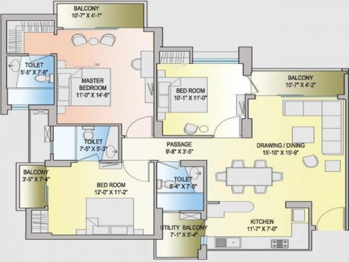 Дом с 3 спальнями в Нойда, Индия № 66516