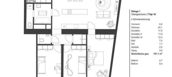 4 rooms Apartment in Vienna, Austria No. 252090 17