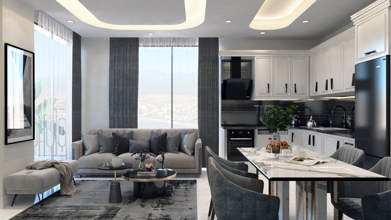 شقة 2+1 في Exodus Riverside Residence Demirtas, Demirtas, Turkey رقم 39884