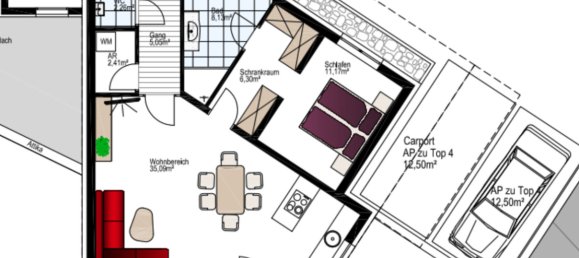 2غرفة شقة في Aldrans, Austria رقم 34744 12