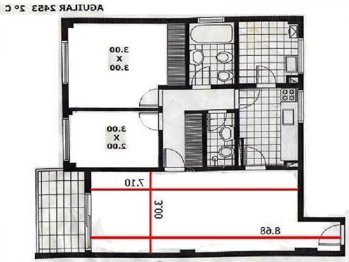 Apartamento de 2 dormitorios en Buenos Aires, Argentina No. 78726