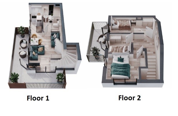 Apartamento de 2 dormitorios en Tabakhmela, Georgia No. 100