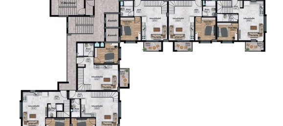 Apartamento 1+1 em Avsallar, Turkey N.º 31306 8