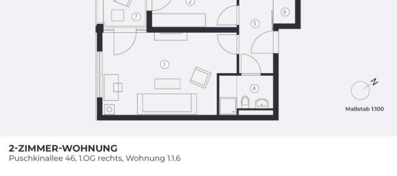 1 Schlafzimmer Wohnung in Alt-Treptow, Germany, Nr. 93503 14