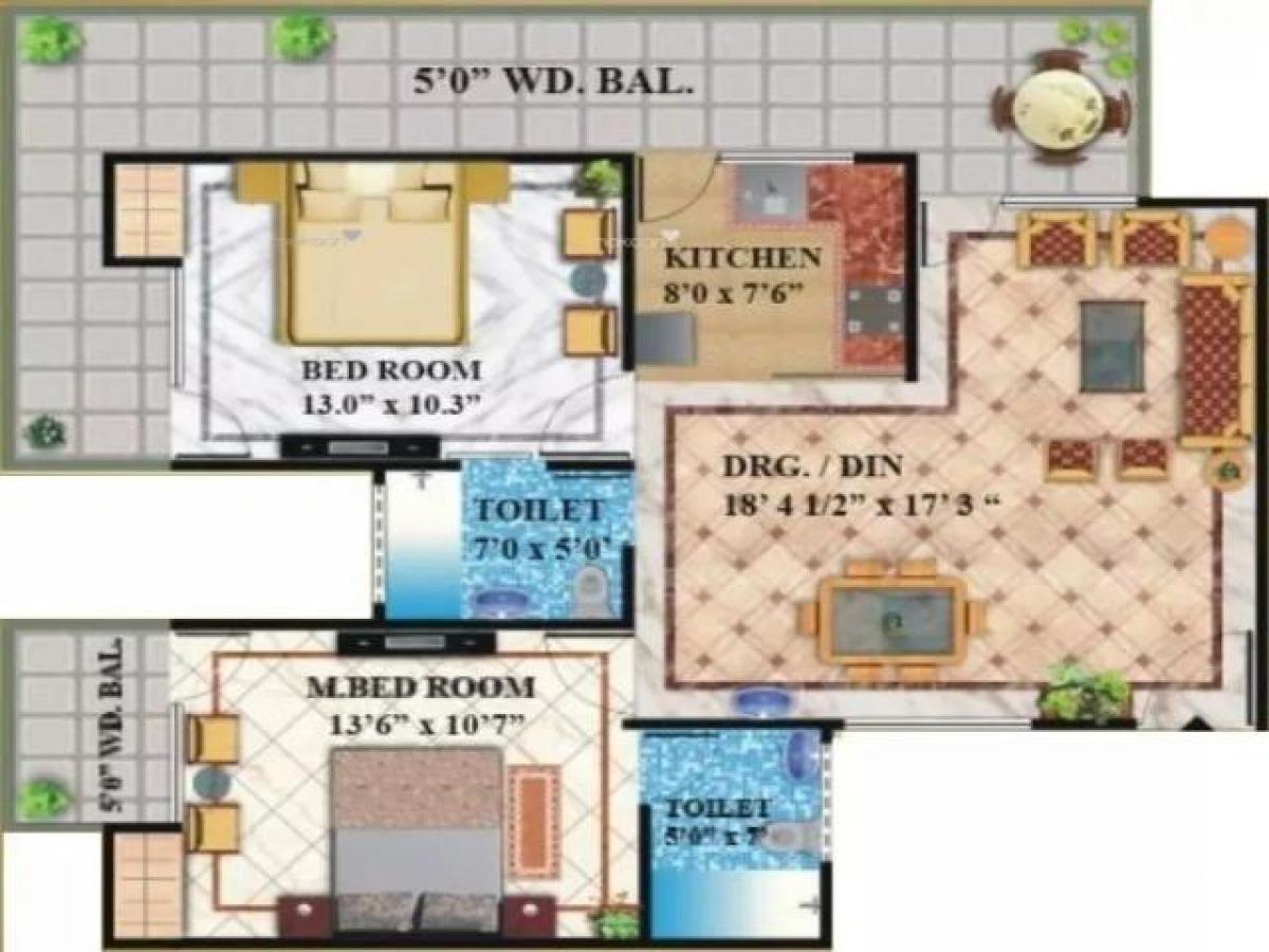 2 Schlafzimmer Haus in Ghaziabad, India, Nr. 987