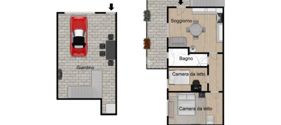 Квартира с 2 спальнями в Капотерра, Италия № 320157 14