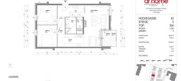 Квартира с 3 комнатами в Веринг, Австрия № 143746 12