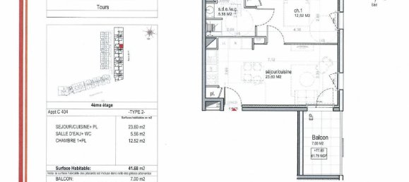 Apartamento T1 em Tours, France N.º 334045 3