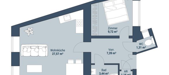 2-salle Appartement à Mariahilf, Austria No. 258029 13
