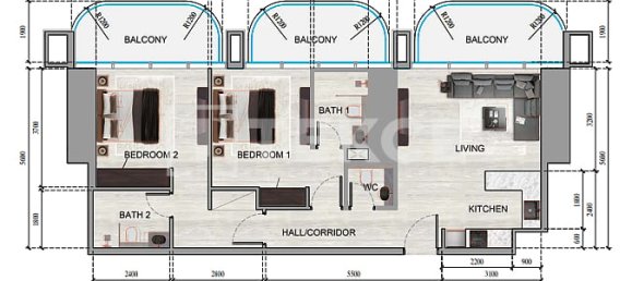 Dúplex de 3 dormitorios en Dubai, UAE No. 97721 12