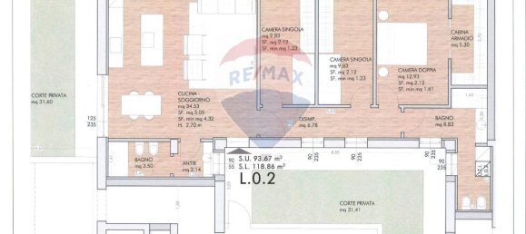 3 rooms Apartment in Jesi, Italy No. 6002 2