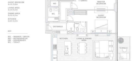 Apartamento de 1 dormitorio en Al Marjan Island, UAE No. 107320 13