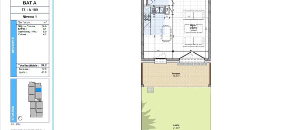 Apartamento de 1 dormitorio en Notre-Dame-de-Bellecombe, France No. 195727 2