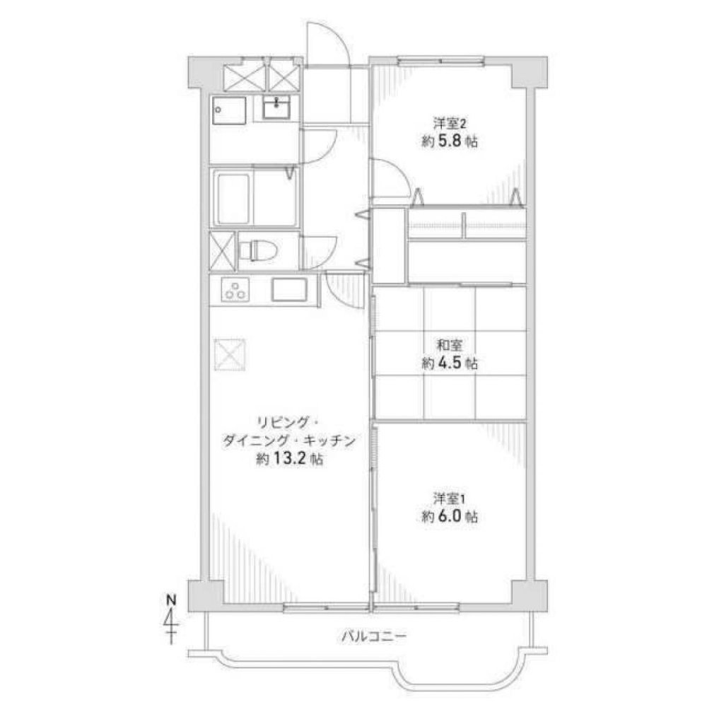 Квартира с 3 спальнями в Хёго, Япония № 6629