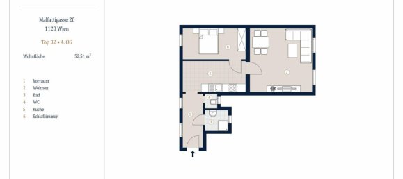 2 rooms Apartment in Meidling, Austria No. 194688 15