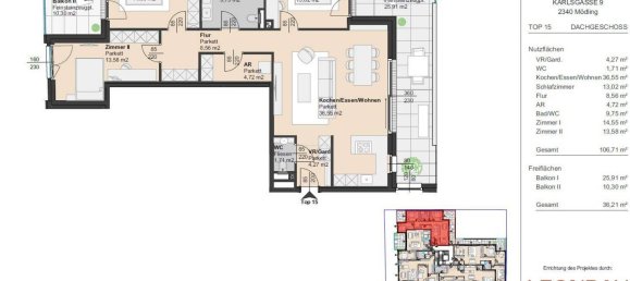 4-salle Appartement à Modling, Austria No. 54042 9