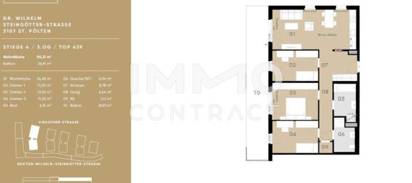 4-salle Appartement à St. Polten, Austria No. 3533 11