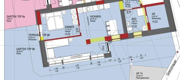 Квартира с 2 комнатами в Крамзах, Австрия № 12216 13