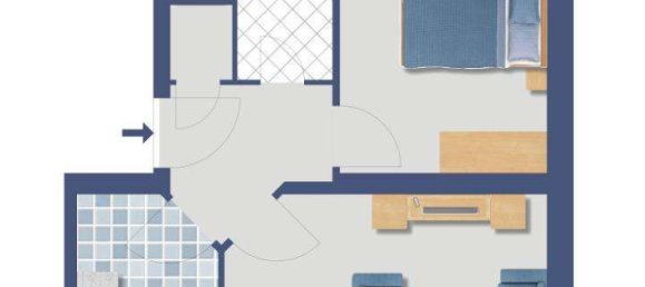 Квартира с 1 спальней в Дуйсбург, Германия № 47387 2