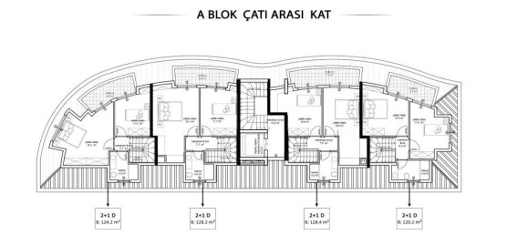2غرفة شقة في Oba, Turkey رقم 9811 20