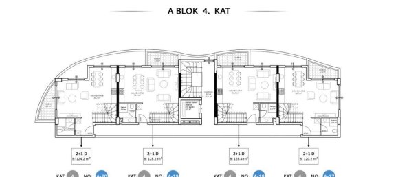 2غرفة شقة في Oba, Turkey رقم 9811 19