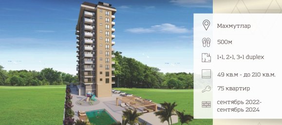 Appartement 1+1 à Mahmutlar, Turkey No. 14007 3