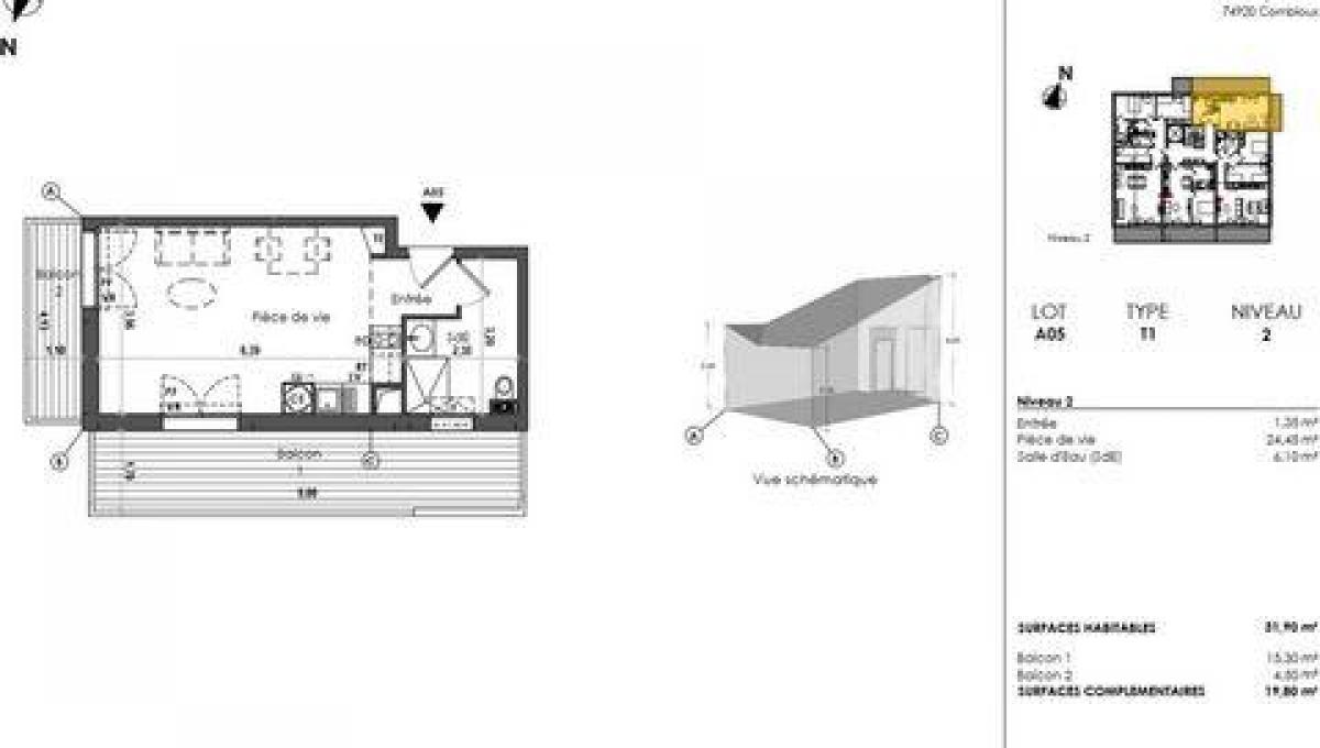 استوديو في Combloux, France رقم 36327
