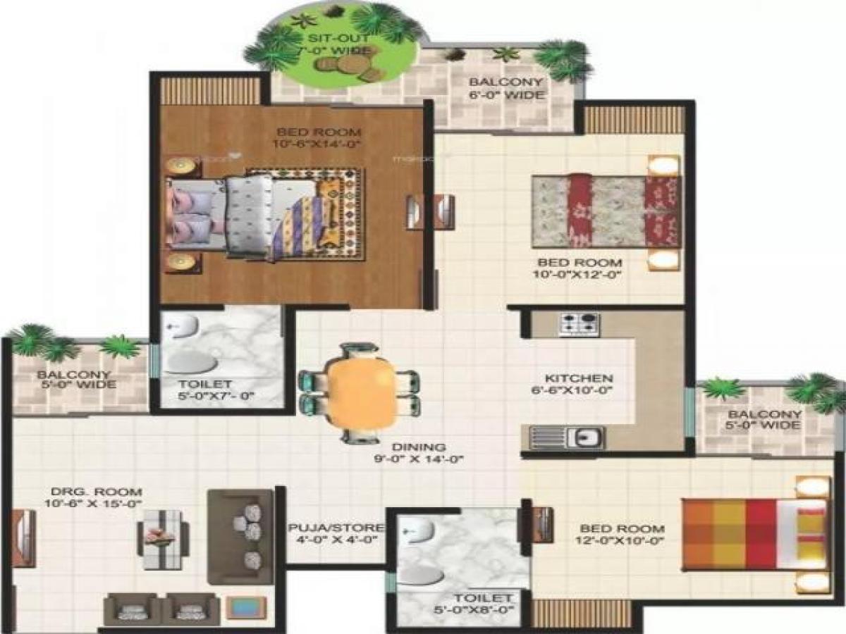 3 bedrooms House in Noida, India No. 48385