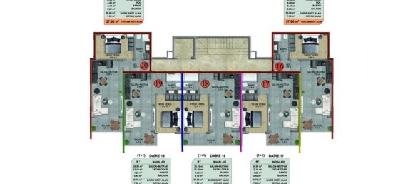 Apartamento 1+1 em Avsallar, Turkey N.º 31307 26