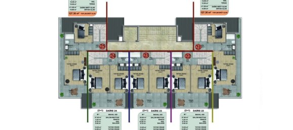 Apartamento 1+1 em Avsallar, Turkey N.º 31307 28