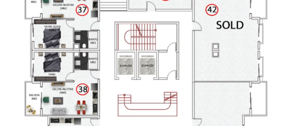 Квартира 1+1 в Авсаллар, Турция № 10787 10
