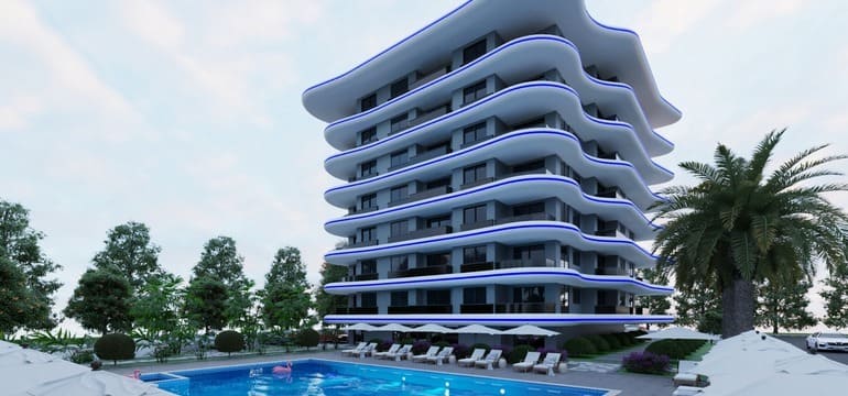 Квартира 1+1 в Авсаллар, Турция № 10787