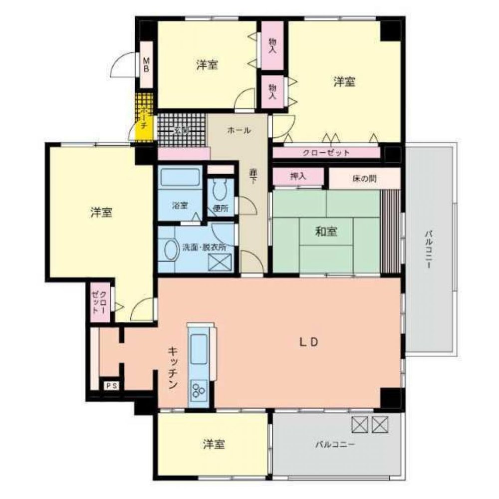 5 غرف نوم شقة في Kagoshima, Japan رقم 1534